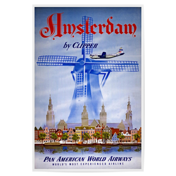 Poster 30x20 cm "Amsterdam Art Netherlands Travel Poster Print" artboxONE - Reise