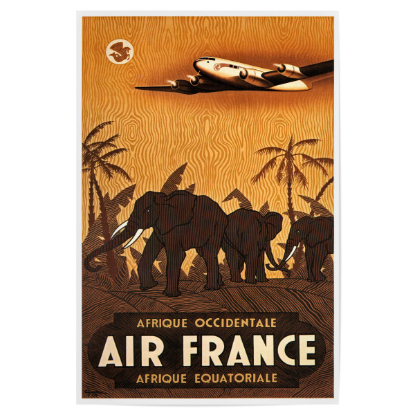 Poster 30x20 cm "Africa Elephants Travel Poster Art Print" artboxONE - Reise