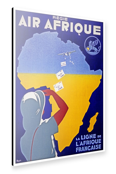 Alu-Dibond "Africa Travel Print Vintage African Poster" 30x20 cm artboxONE