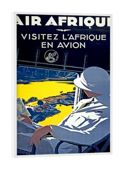 Poster mit weißem Rahmen "Africa Art Travel Poster Vintage Print" artboxONE - Reise