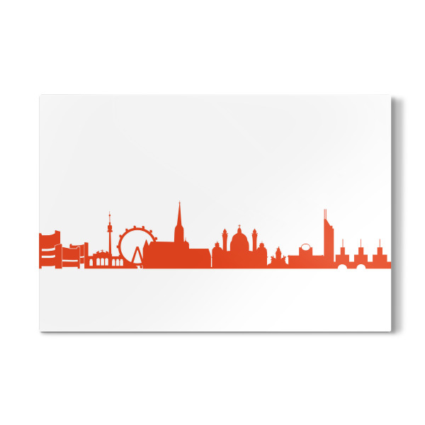 Galerie-Print "VIENNA 03 Monochrom Tangerine" 30x20 cm artboxONE