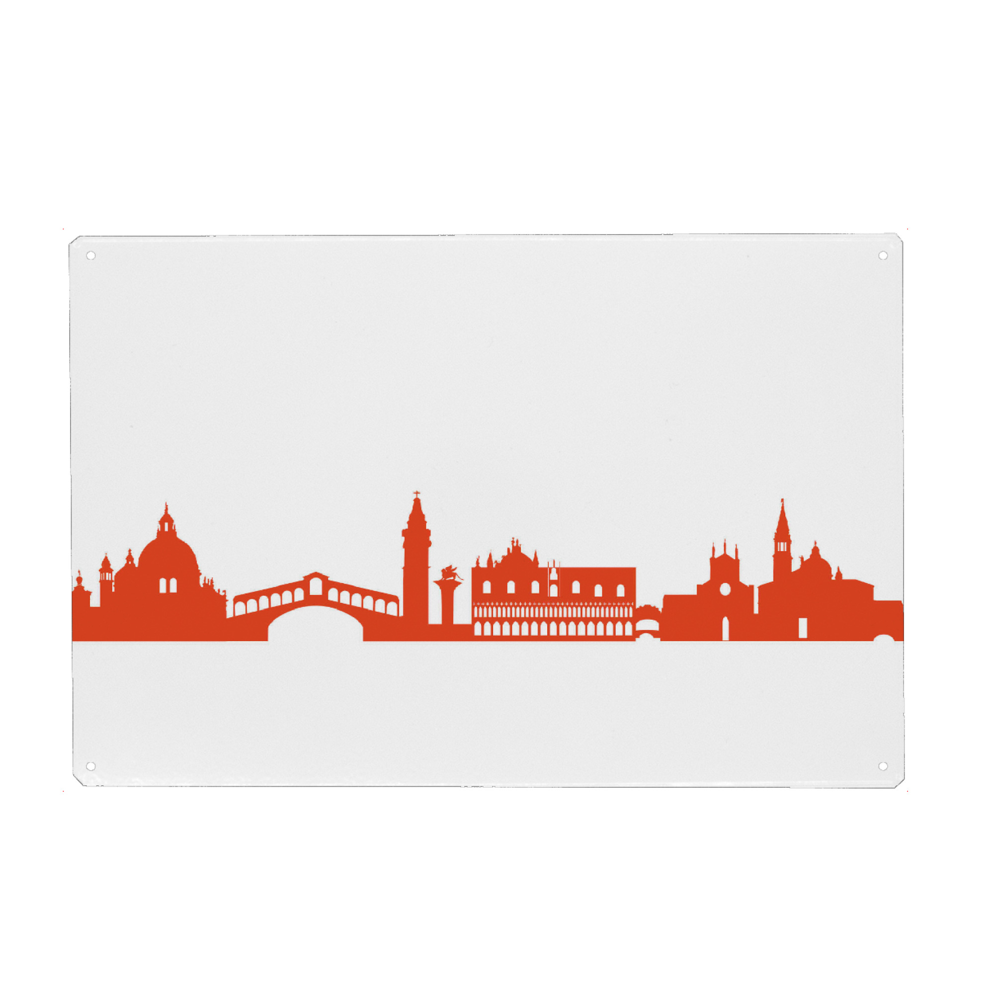 Metall Poster "VENEDIG 03 Monochrom Tangerine" artboxONE - Städte,Reise,Abstrakt,Architektur,Städte / Venedig,Reise / Länder