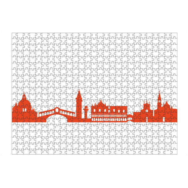artboxONE Puzzle "VENEDIG 03 Monochrom Tangerine" artboxONE - Städte,Reise,Abstrakt,Architektur,Städte / Venedig,Reise / Länder