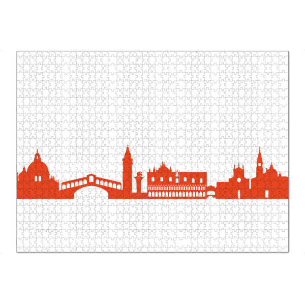 Puzzle Ravensburger "VENEDIG 03 Monochrom Tangerine" artboxONE - Städte,Reise,Abstrakt,Architektur,Städte / Venedig,Reise / Länder