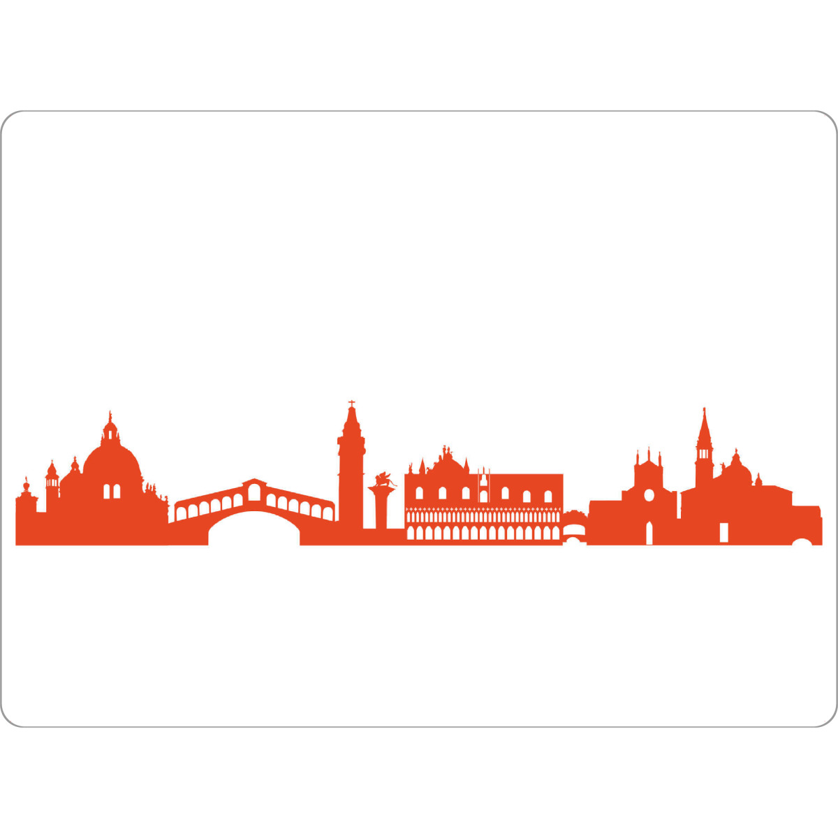 Tischset "VENEDIG 03 Monochrom Tangerine" artboxONE - Städte,Reise,Abstrakt,Architektur,Städte / Venedig,Reise / Länder