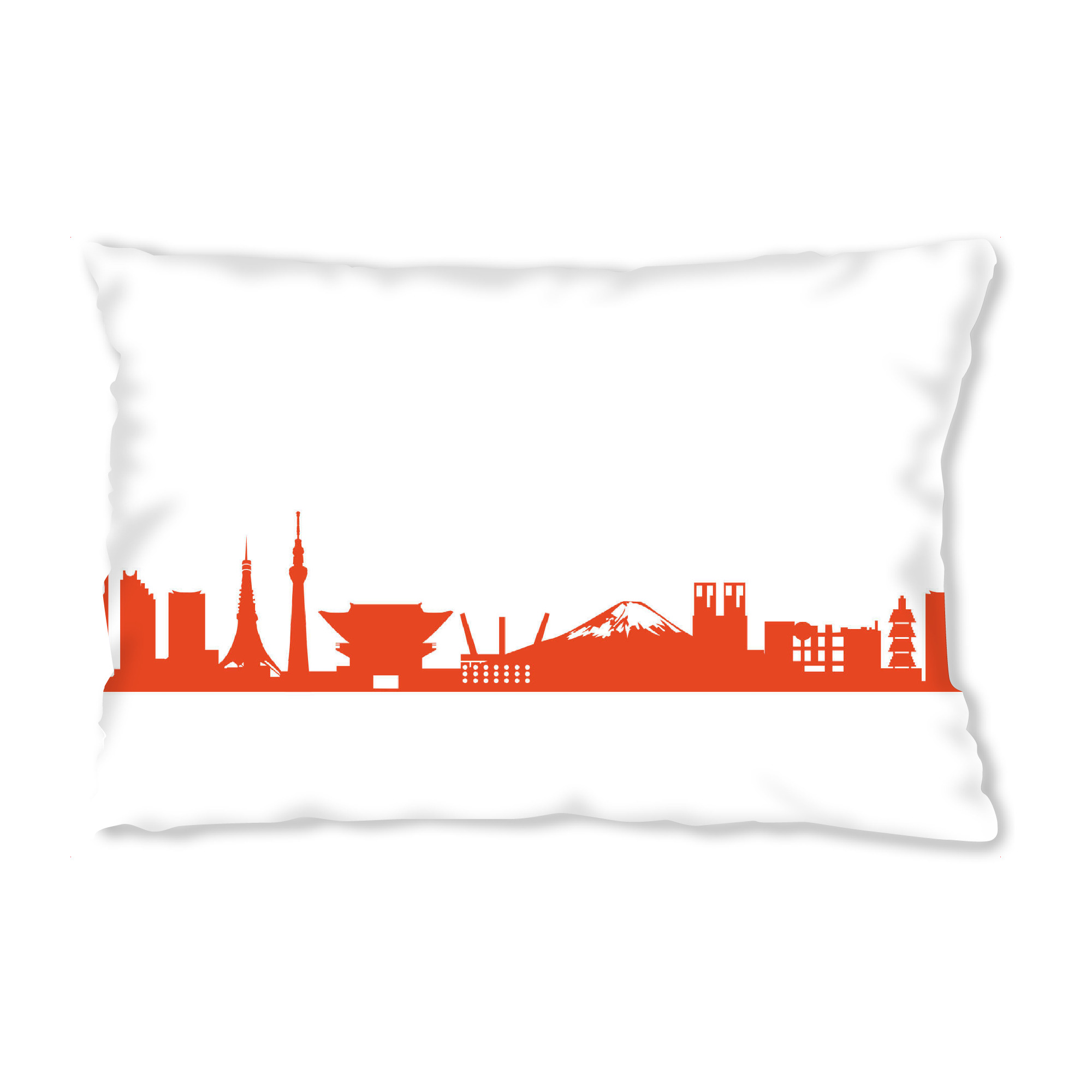 Design-Kissen "TOKYO 03 Monochrom Tangerine" artboxONE - Städte,Reise,Abstrakt,Reise / Länder,Städte / Tokio