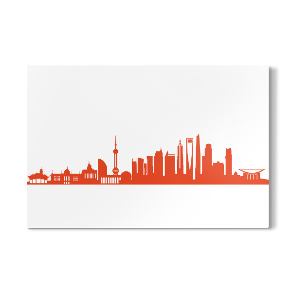 Galerie-Print "SHANGHAI 03 Monochrom Tangerine" 30x20 cm artboxONE