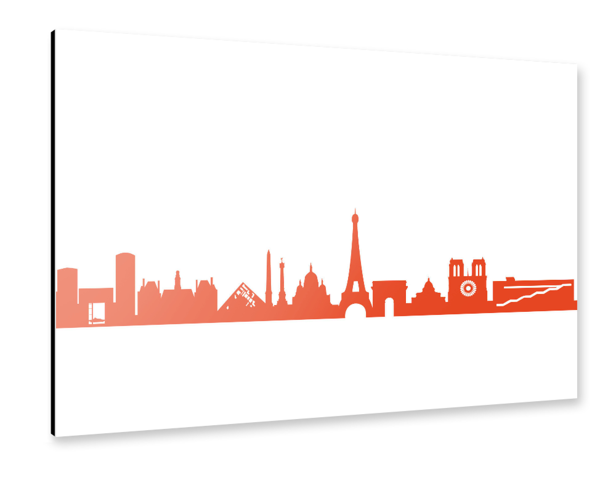 Alu-Dibond "PARIS 03 Monochrom Tangerine" 75x50 cm artboxONE