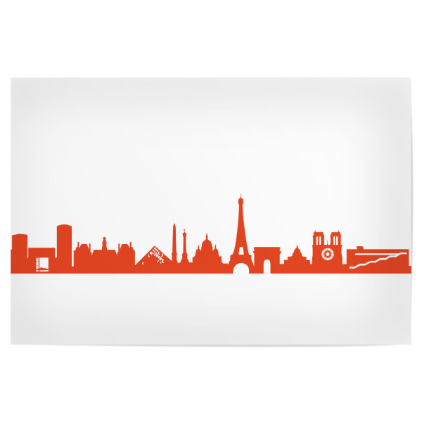 Poster 30x20 cm "PARIS 03 Monochrom Tangerine" artboxONE - Städte,Reise,Abstrakt,Architektur,Städte / Paris