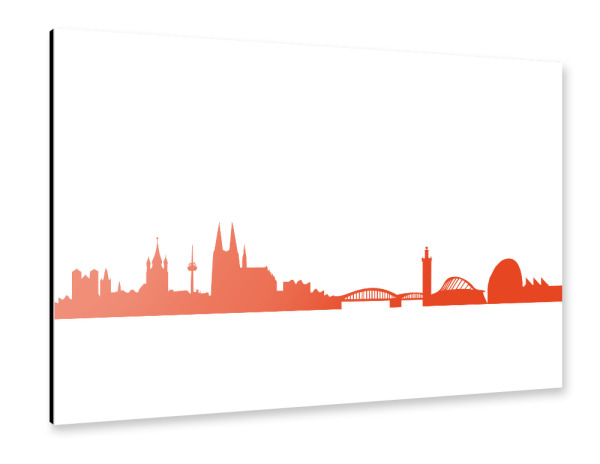 Alu-Dibond "KOELN tangerine" 30x20 cm artboxONE