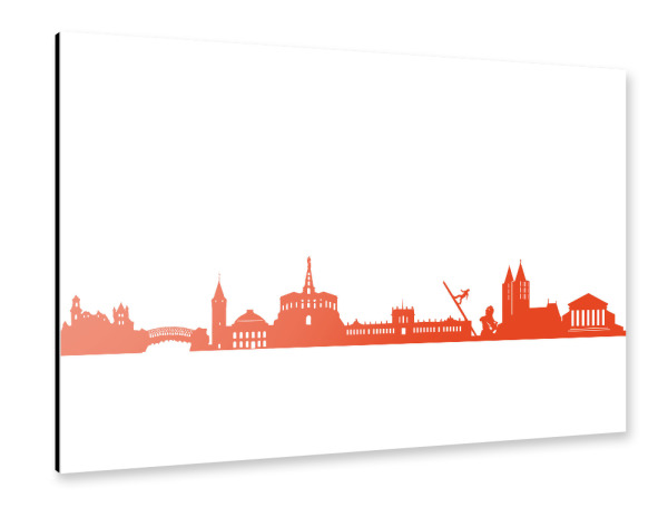 Alu-Dibond "KASSEL tangerine" 30x20 cm artboxONE