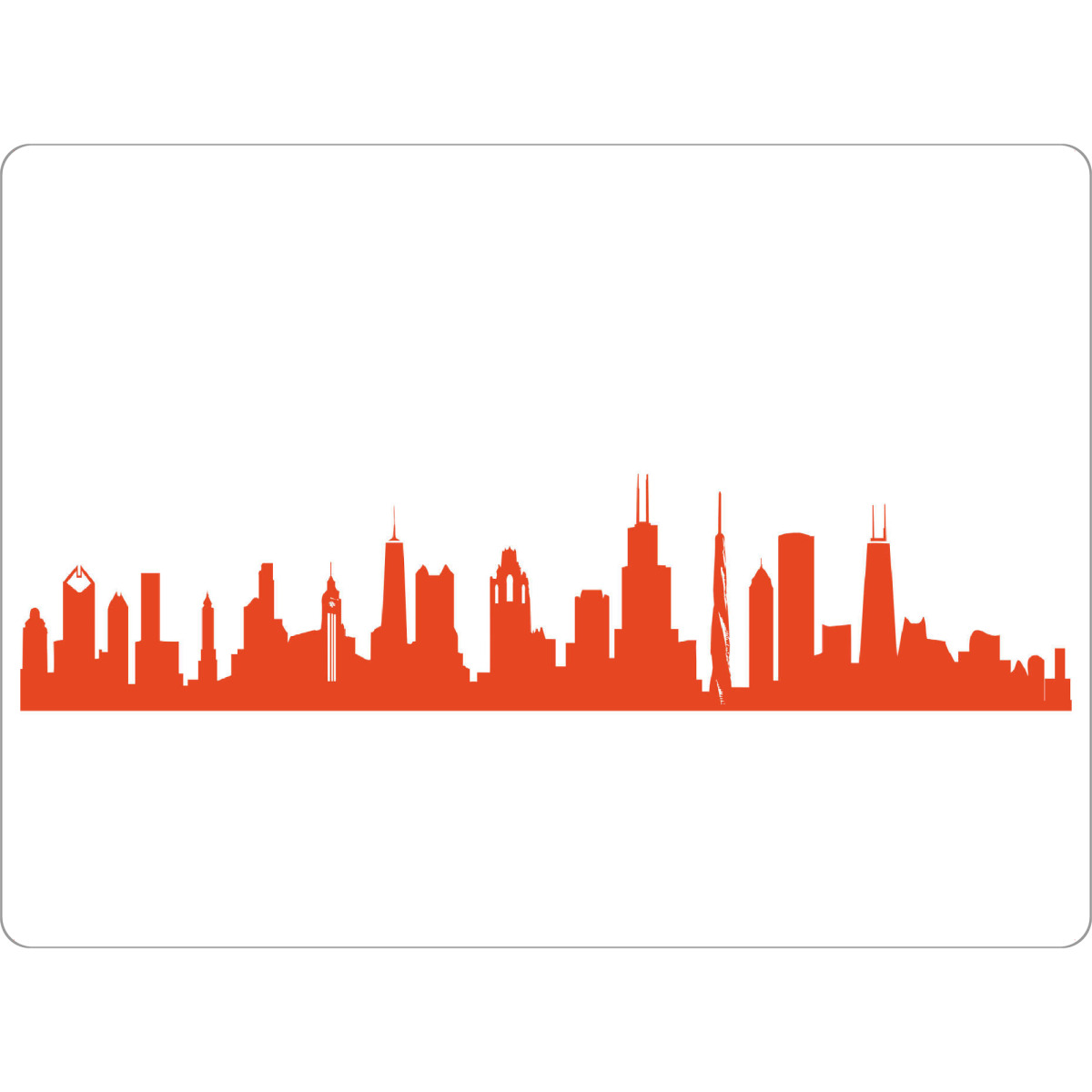 Tischset "CHICAGO 03 Monochrom Tangerine" artboxONE - Städte,Reise,Abstrakt,Architektur,Städte / Chicago,Reise / Länder
