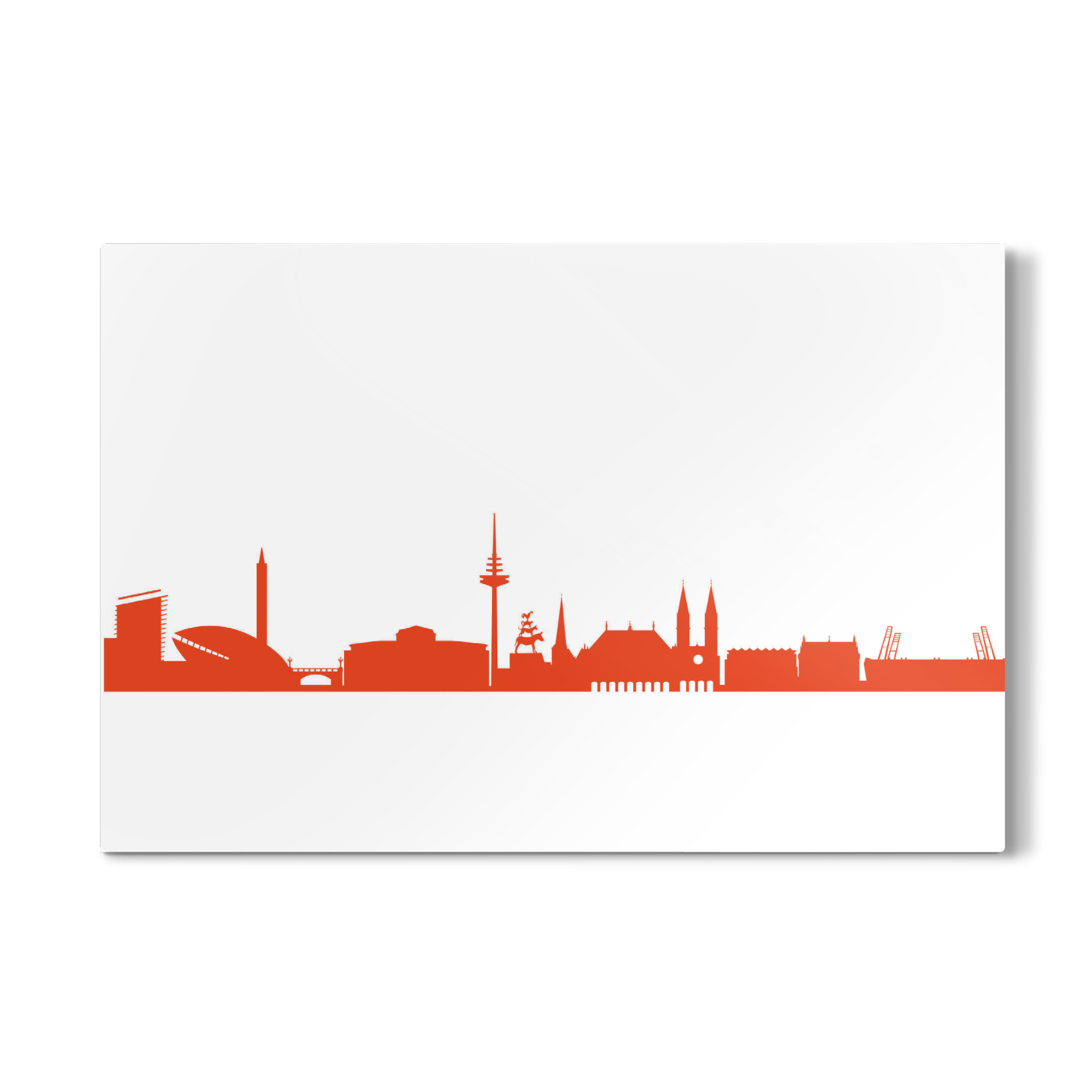Galerie-Print "BREMEN 03 Monochrom Tangerine" 75x50 cm artboxONE