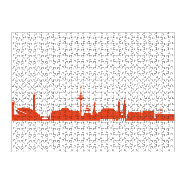artboxONE Puzzle "BREMEN 03 Monochrom Tangerine" artboxONE - Städte,Reise,Abstrakt,Architektur,Reise / Länder