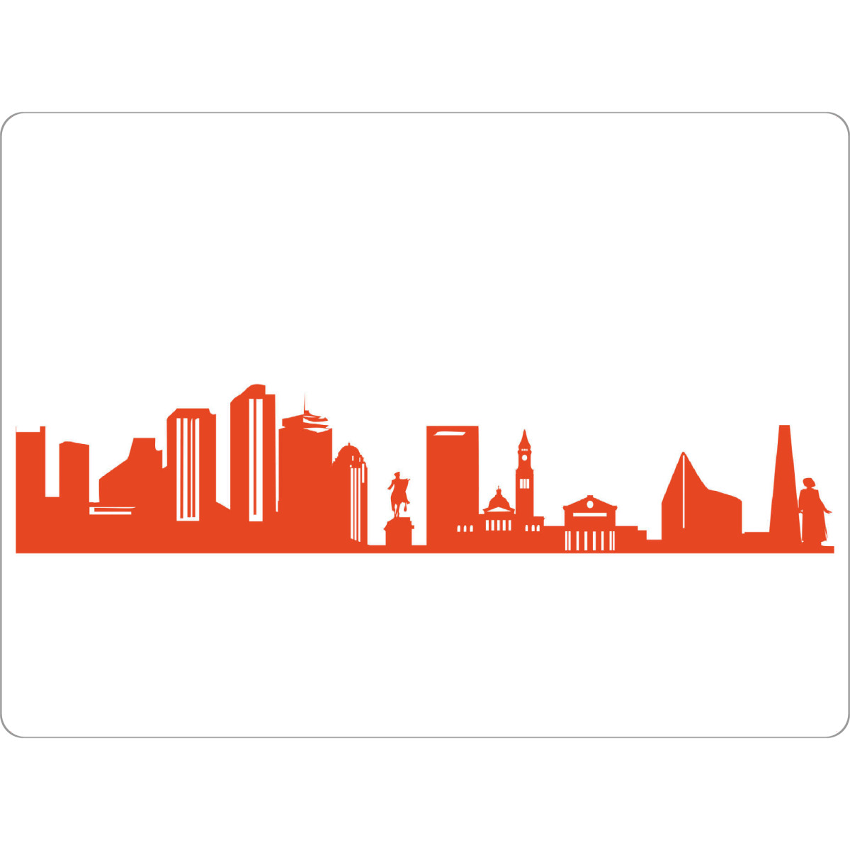 Tischset "BOSTON 03 Monochrom Tangerine" artboxONE - Städte,Reise,Abstrakt,Architektur,Reise / Länder,Städte / Boston