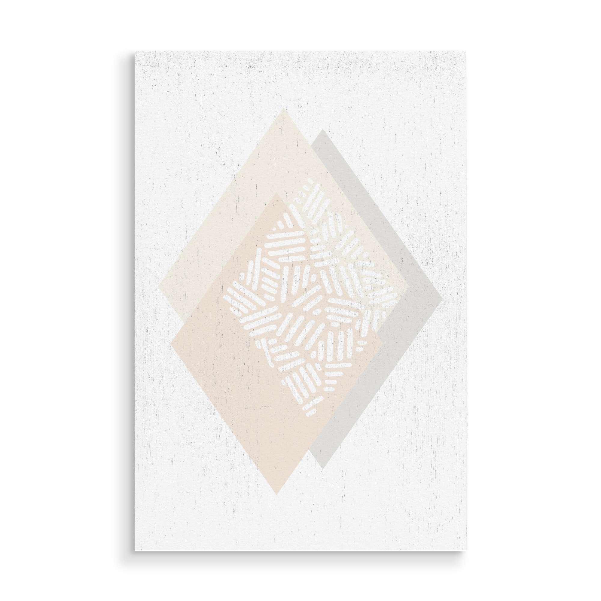 Holzbild "Blush Rhombi" artboxONE - Abstrakt,Geometrie,Geometrie,Retro