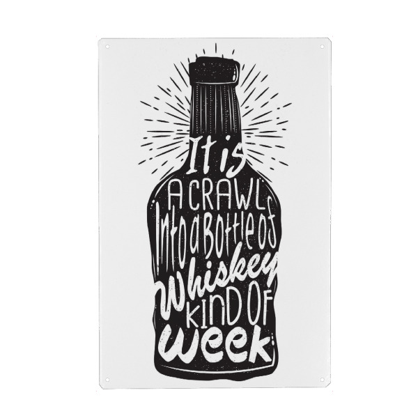Holzbild "It is a Crawl into a Bottle of Whiskey Kind of Week" artboxONE - Typografie
