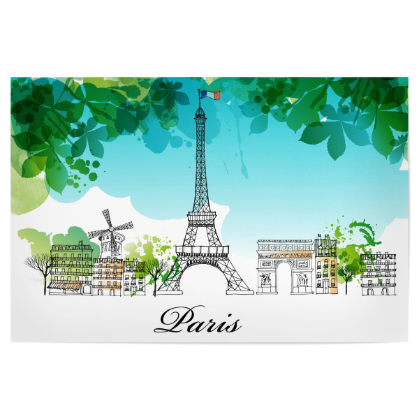 Poster 30x20 cm "Paris 2" artboxONE - Städte,Reise,Reise / Länder - Paris,Frühling,Illustration,Reise,Urlaub,Stadt