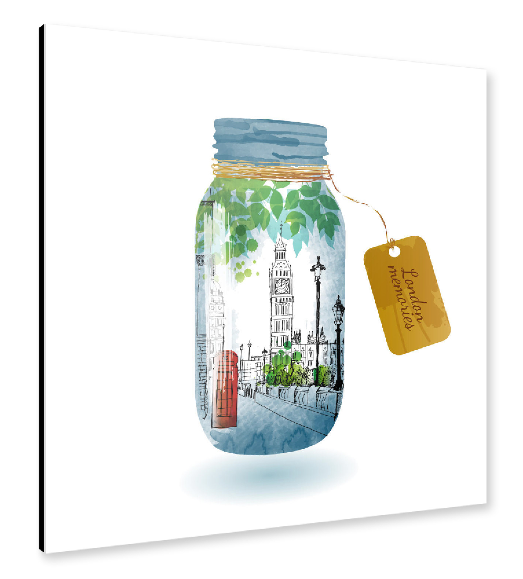 Alu-Dibond "London spring memories" 30x30 cm artboxONE