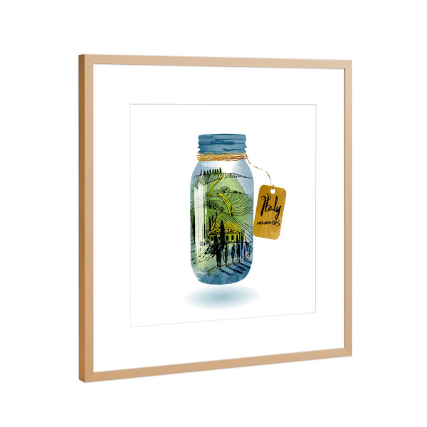 Poster mit Rahmen Kupfer "Toskana memories 2" artboxONE - Natur,Reise,Reise / Länder,Fiktion