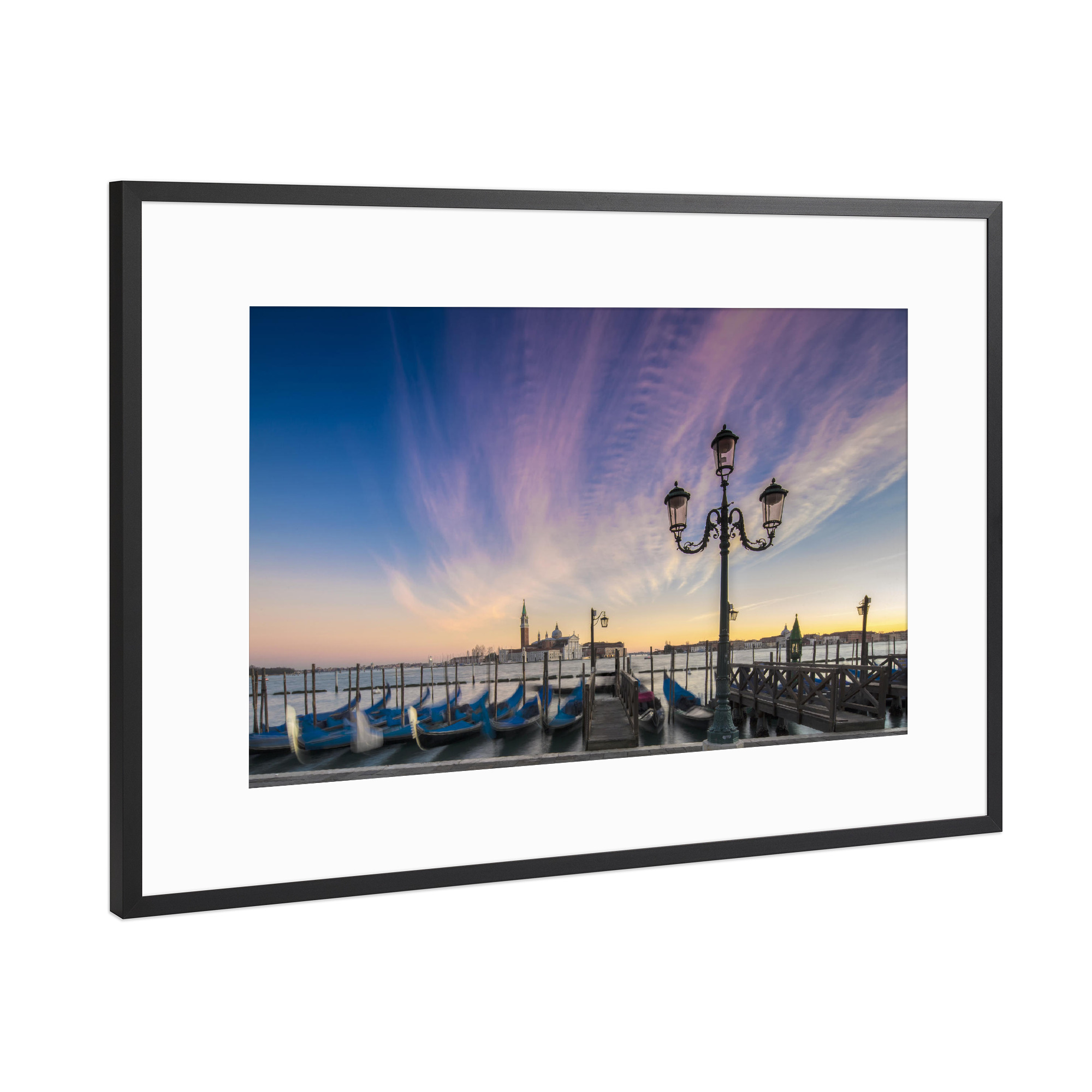 Poster mit Rahmen Schwarz (Metallic) "Venedig 02" artboxONE - Reise,Städte / Venedig - Venedig,Venezia,Venice,Italy,Italien,Italia,Skyporn,Fluss