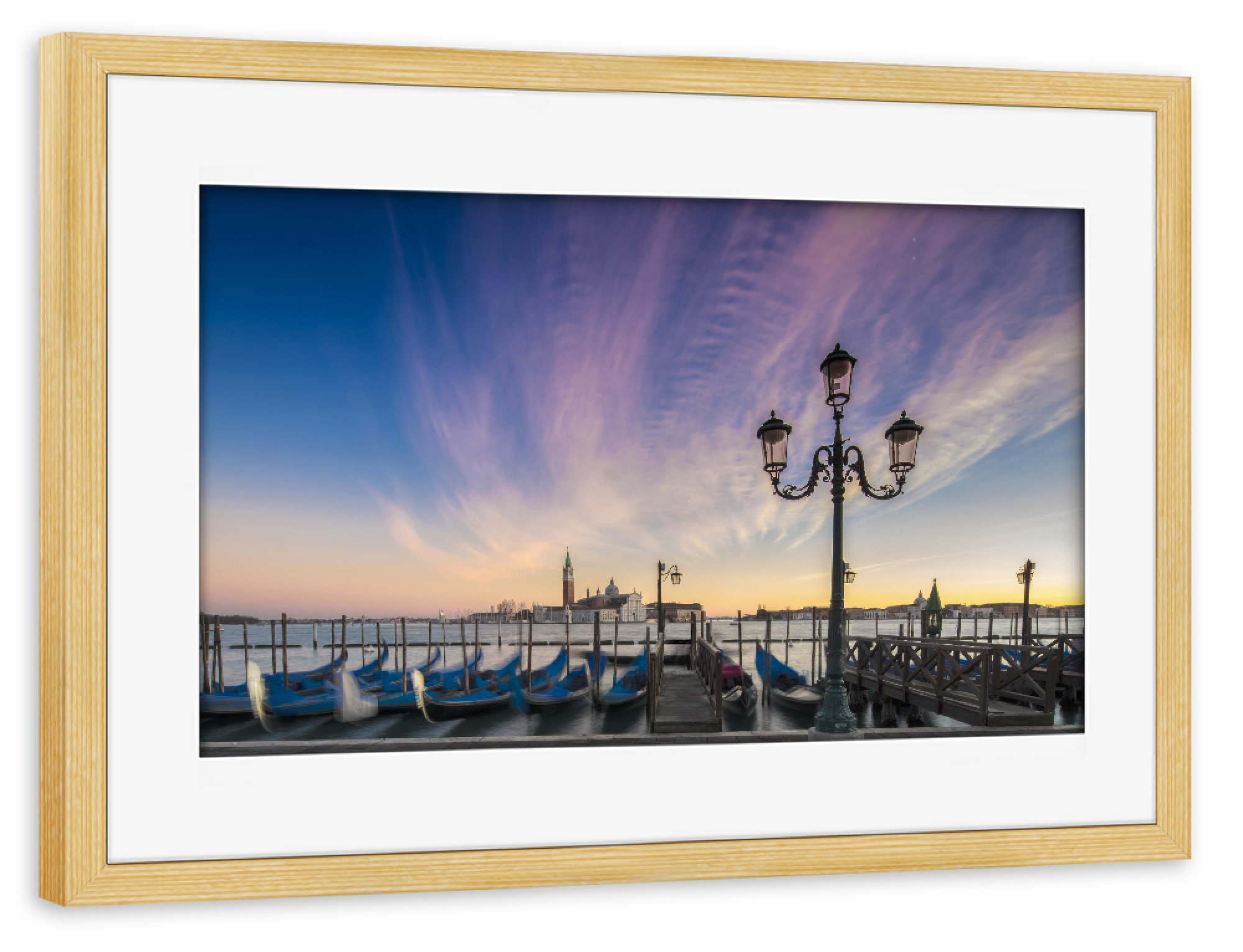 Poster mit Rahmen kiefer "Venedig 02" artboxONE - Reise,Städte / Venedig - Venedig,Venezia,Venice,Italy,Italien,Italia,Skyporn,Fluss