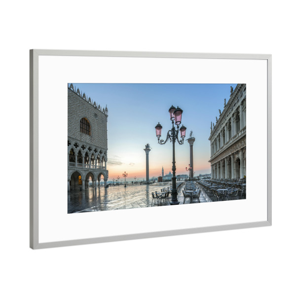 Poster mit Rahmen Silber "Venedig 01 2" artboxONE - Reise,Städte / Venedig - Venedig,Venezia,Venice,Italy,Italia,Italien,Fluss