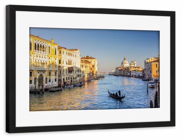 Poster mit Rahmen schwarz "Venedig 3" artboxONE - Reise - Venedig