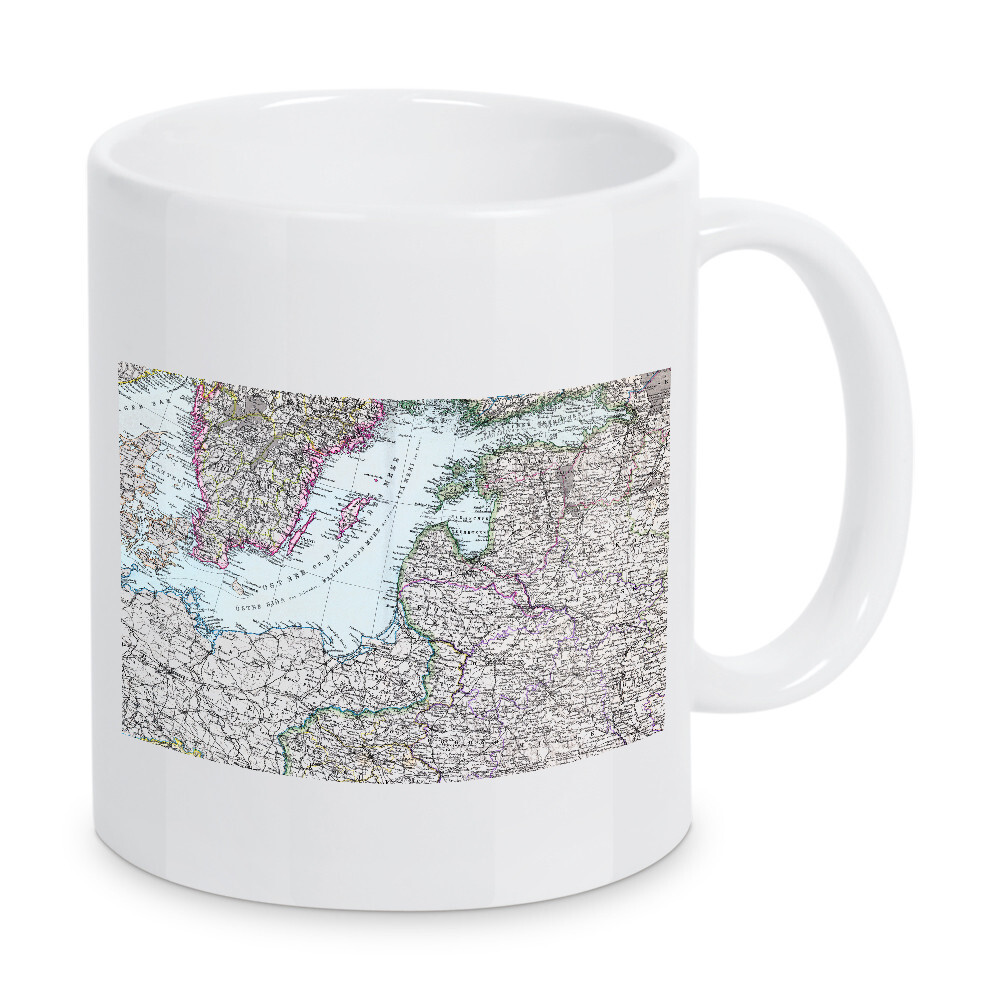 Tasse "Alte Karte von Baltikum" artboxONE - Kartografie - Karte,Plan,Antik,Retro,Alt,Karten,Karte der welt,Illustration,Baltikum,Europa