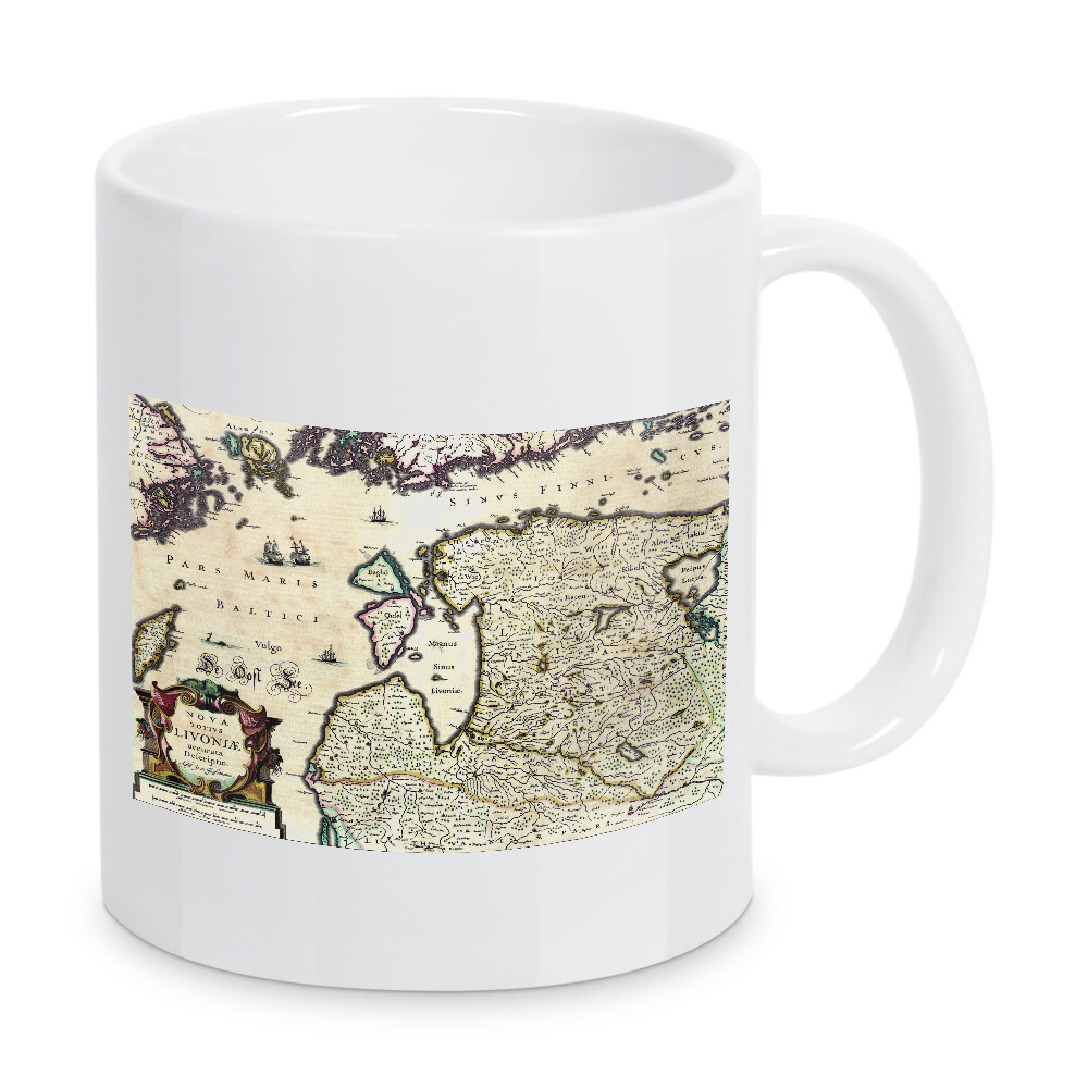 Tasse "Karte von Baltikum" artboxONE - Kartografie - Karte,Plan,Antik,Retro,Alt,Karten,Karte der welt,Illustration,Gemeinfrei,Baltikum,Europa