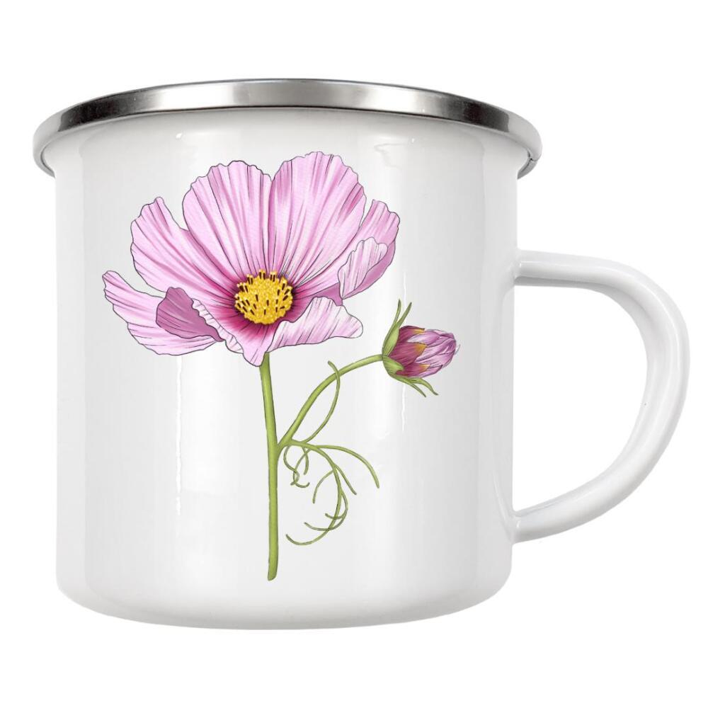 Emaille Tasse "Blumenmeer aus Cosmea Blumen" artboxONE - Natur,Floral