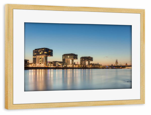 Poster mit Rahmen kiefer "Köln Skyline 3" artboxONE - Städte,Reise,Architektur