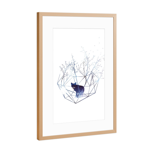 Poster mit Rahmen Kupfer "Organic prison" artboxONE - Tiere - Fuchs