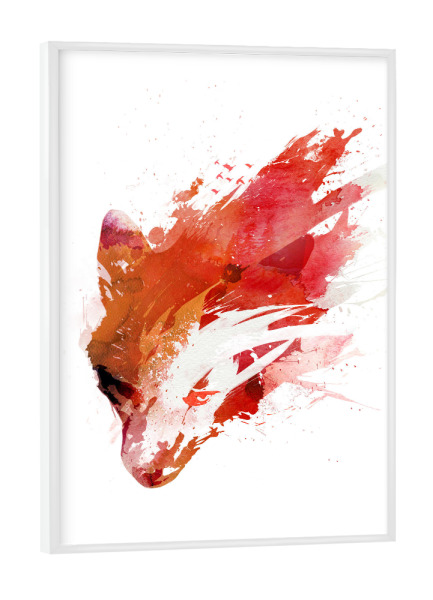 Poster mit weißem Rahmen "On the seventh day" artboxONE - Tiere - Fuchs