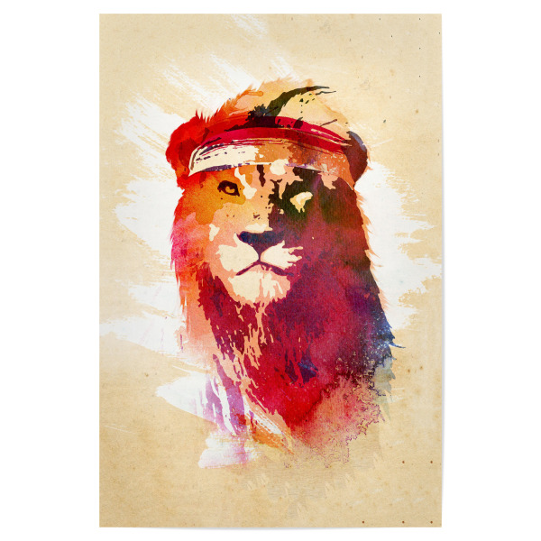 Poster 30x20 cm "Gym lion" artboxONE - Tiere - Lion