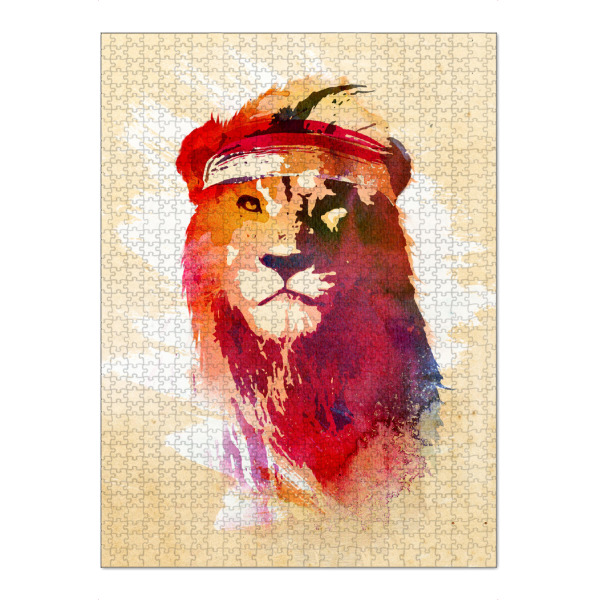 Puzzle Ravensburger "Gym lion" artboxONE - Tiere - Lion - Bild Lion