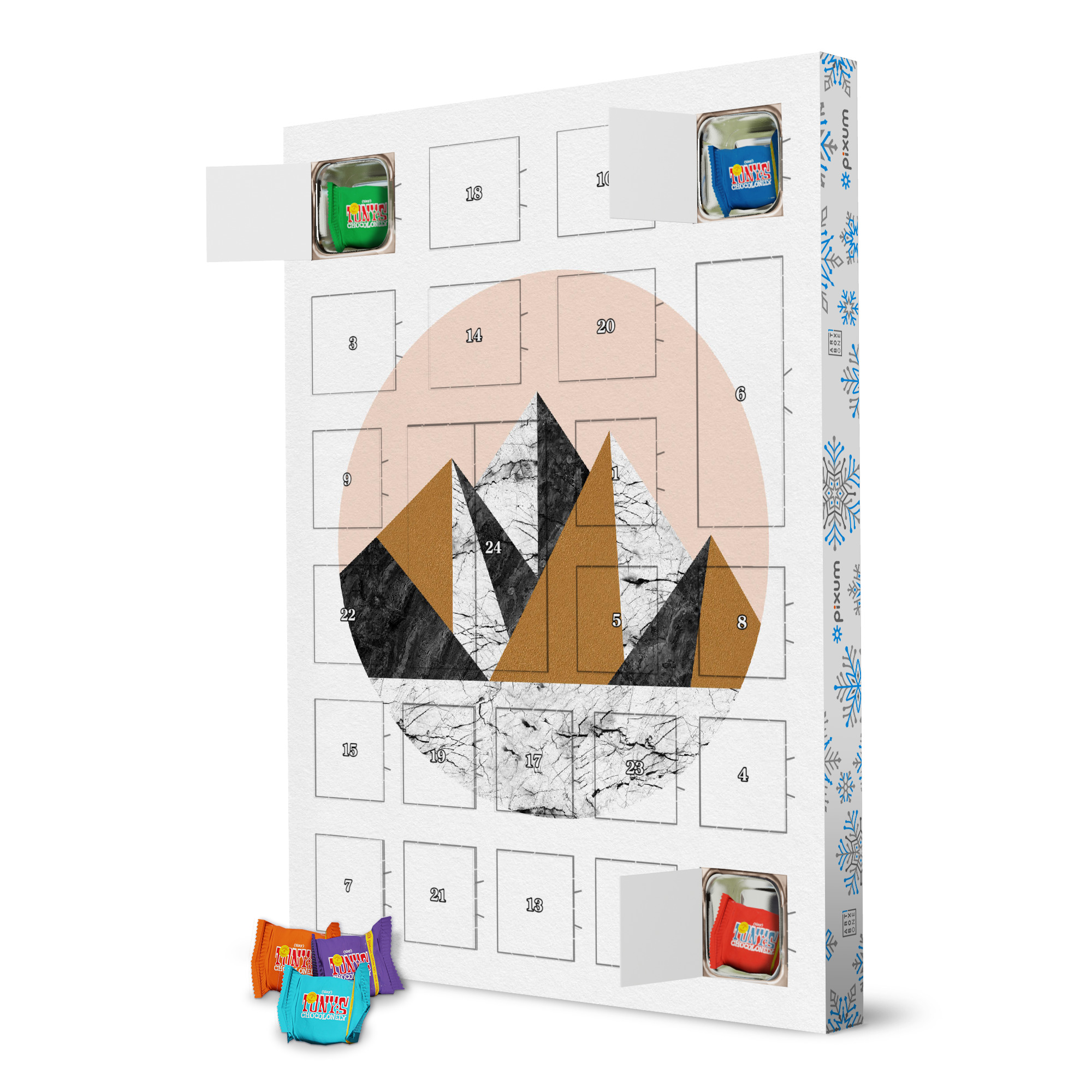 Adventskalender mit Tony's Chocolonely Geo Landscape Circle artboxONE Adventskalender Natur