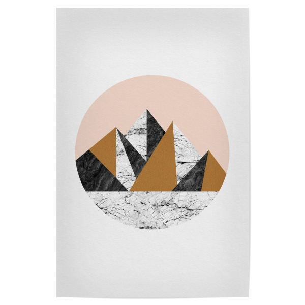Poster "Geo Landscape Circle" artboxONE - Natur,Abstrakt,Geometrie,Marmor