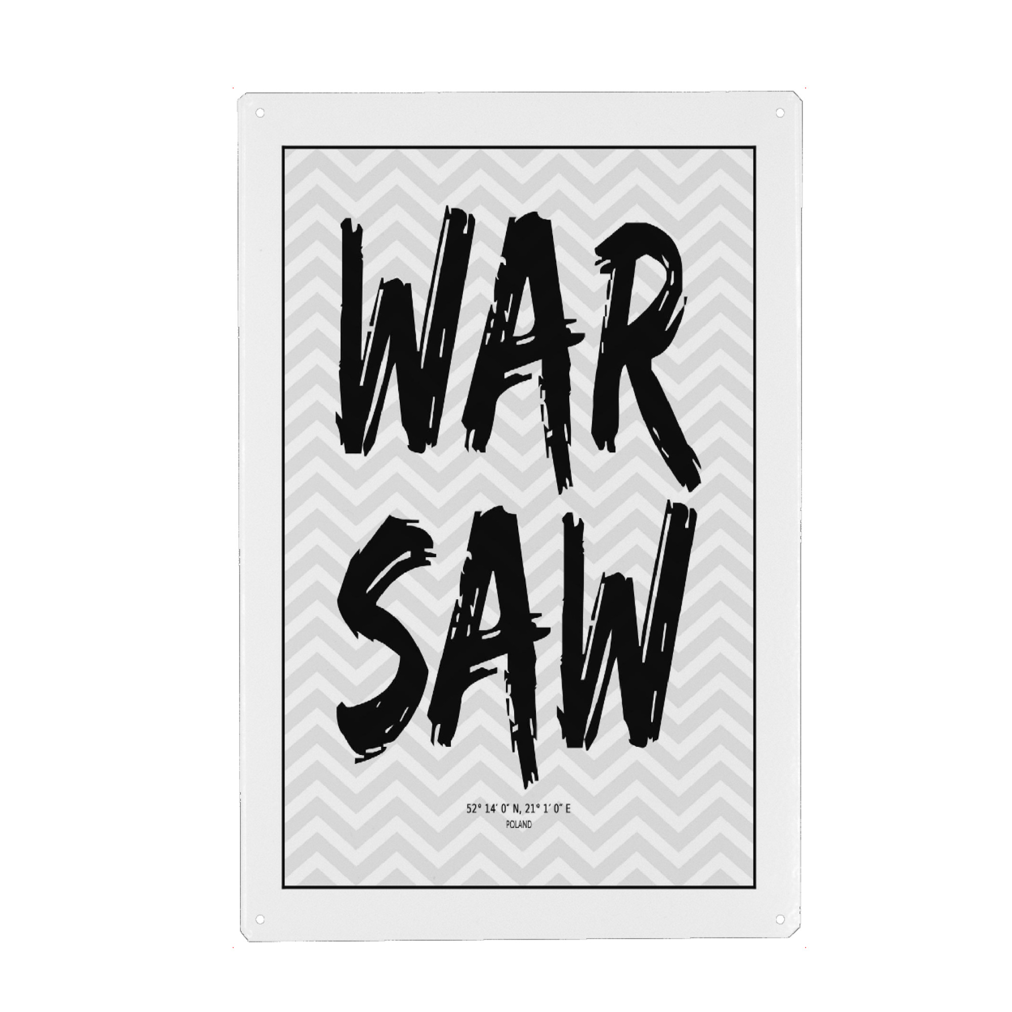 Holzbild "Warsaw Poland" artboxONE - Städte / Weitere - Warschau,Polen