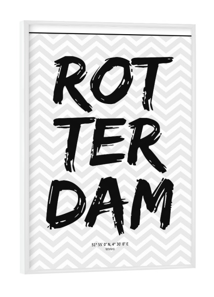 Poster mit weißem Rahmen "Rotterdam Netherlands" artboxONE - Städte / Weitere - Rotterdam,Holland,Niederlande