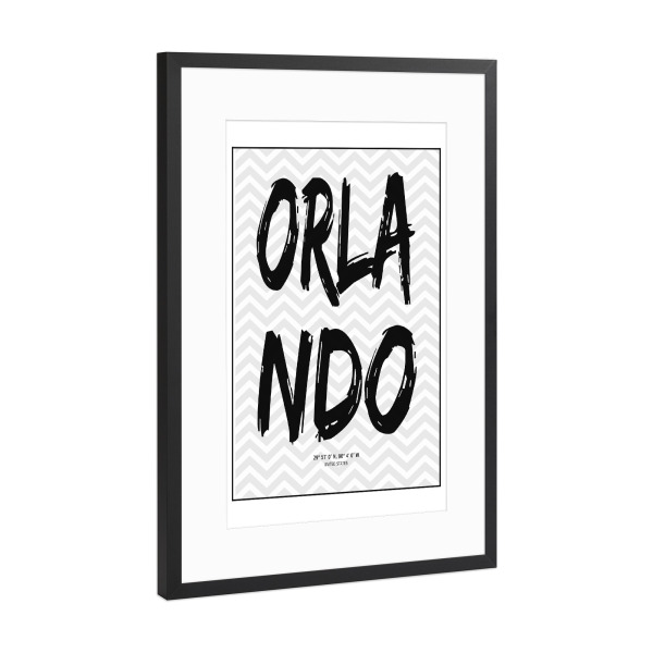 Poster mit Rahmen Schwarz (Metallic) "Orlando Florida USA" artboxONE - Städte - Orlando,Florida,Travel