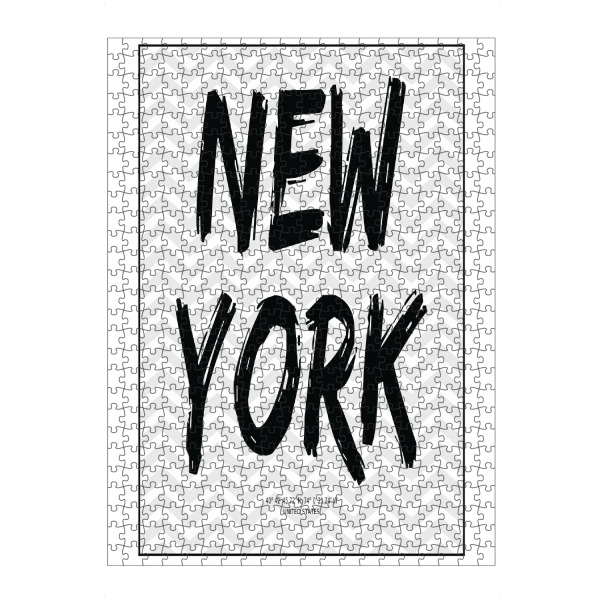 Puzzle Ravensburger "New York Map LOVE" artboxONE - Städte / New York,Schwarzweiß - New york,Big apple,Usa - Bild new york