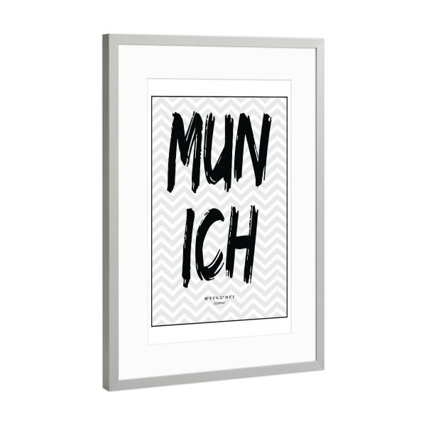 Poster mit Rahmen Silber "Munich Germany" artboxONE - Städte / München - München,Deutschland