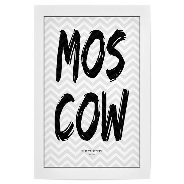 Poster "Moscow Russia" artboxONE - Städte,Schwarzweiß - Moscow,Russia