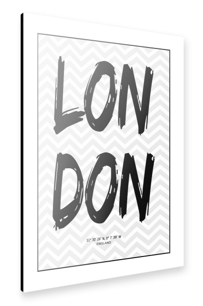 Alu-Dibond "London England Map" 30x20 cm artboxONE