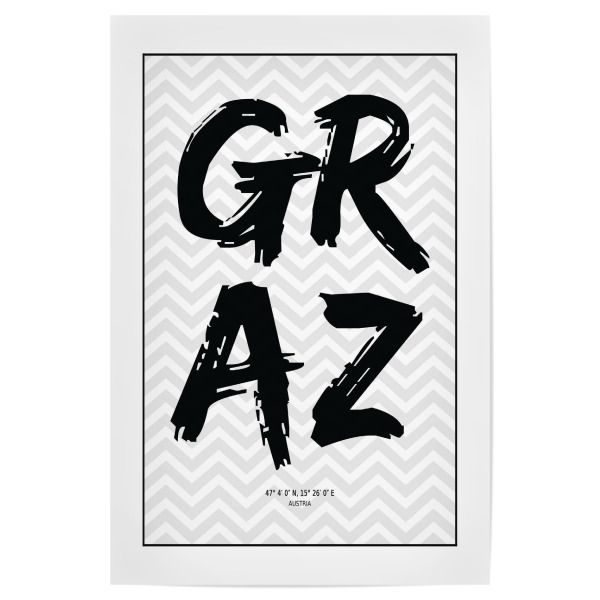 Poster 30x20 cm "Graz Austria" artboxONE - Städte,Schwarzweiß - Graz,Austria