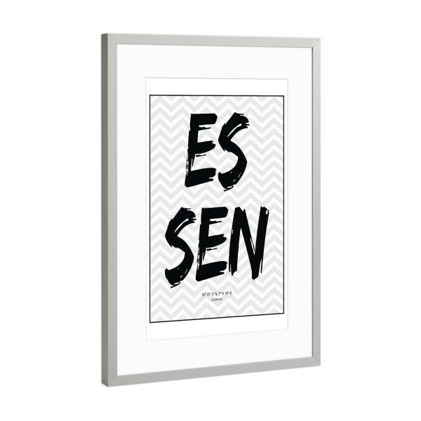 Poster mit Rahmen Silber "Essen Germany" artboxONE - Städte - Essen,Germany