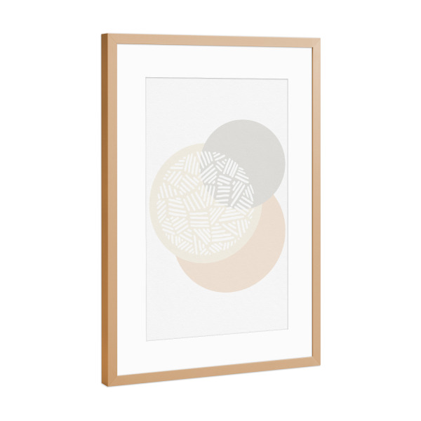Poster mit Rahmen Kupfer "Blush Circles" artboxONE - Abstrakt,Geometrie