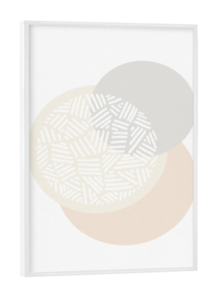 Poster mit weißem Rahmen "Blush Circles" artboxONE - Abstrakt,Geometrie