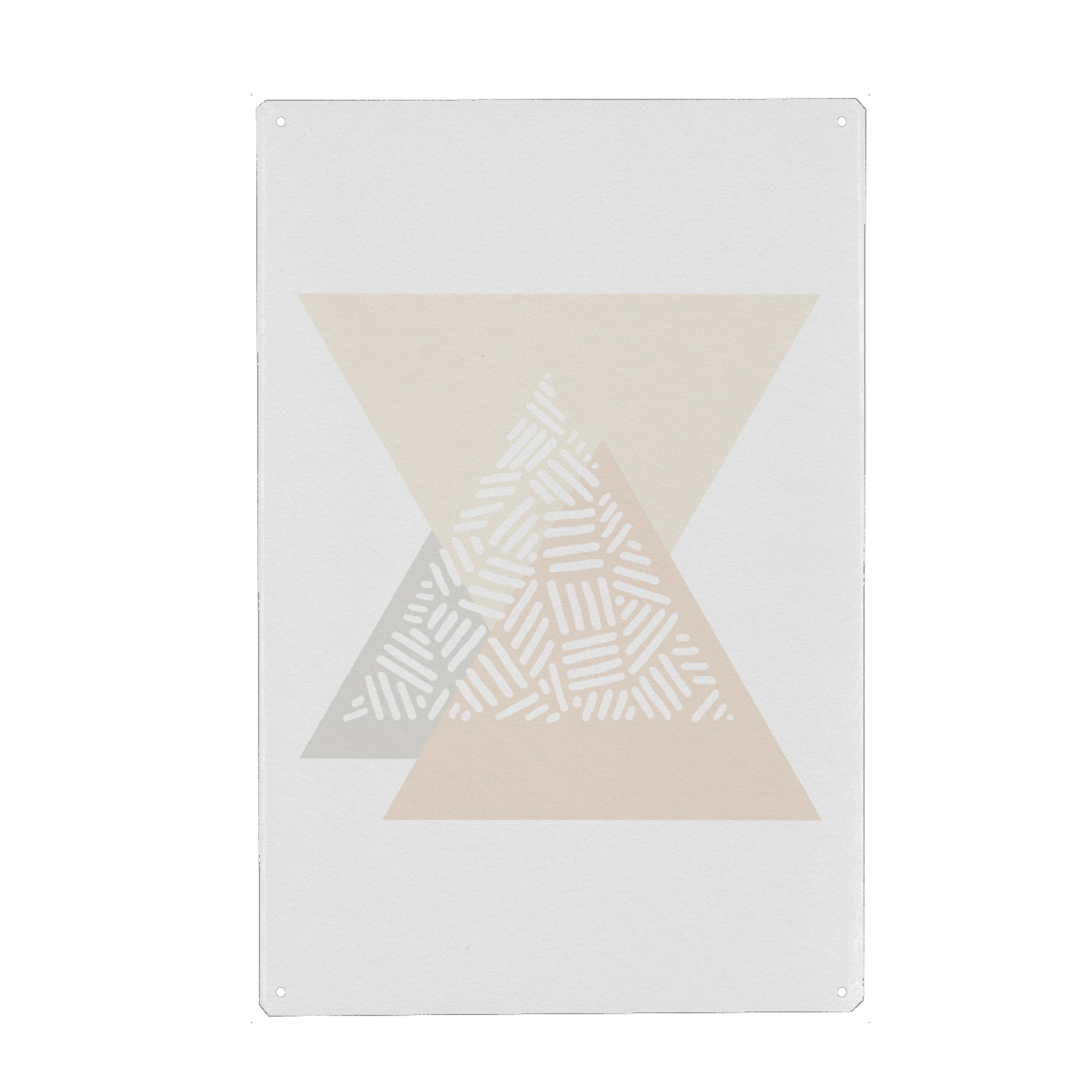 Metall Poster "Blush Triangles" artboxONE - Abstrakt,Geometrie,Geometrie,Retro